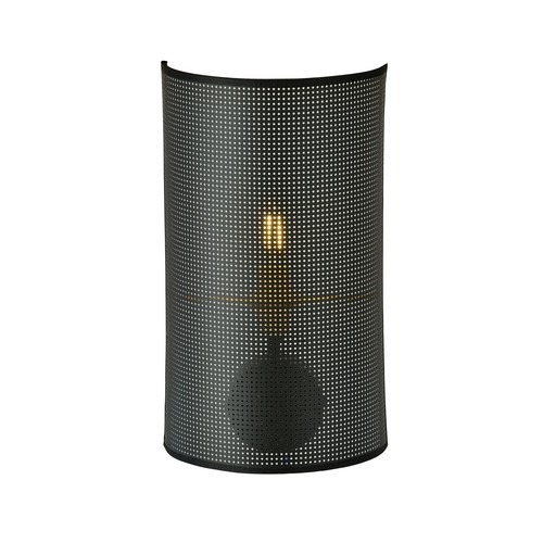 Aston K1 Sort/Guld væglampe - Ø18 cm, E14, 230V, uden lyskilde
