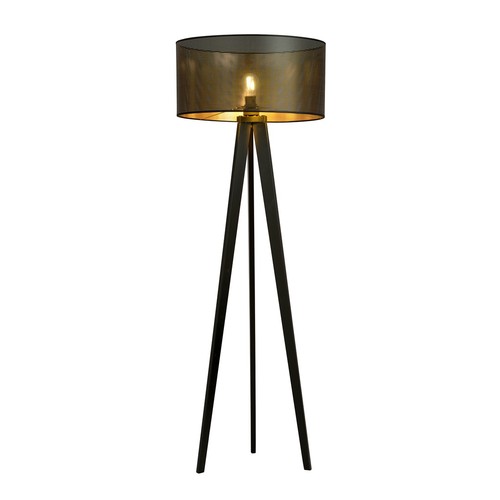Aston LP1 Sort/Guld gulvlampe - Ø45 cm, E27, 230V, uden lyskilde