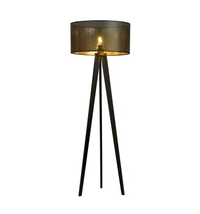 Aston LP1 Sort/Guld gulvlampe - Ø45 cm, E27, 230V, uden lyskilde