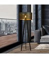 Aston LP1 Sort/Guld gulvlampe - Ø45 cm, E27, 230V, uden lyskilde