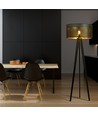 Aston LP1 Sort/Guld gulvlampe - Ø45 cm, E27, 230V, uden lyskilde