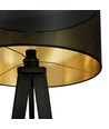 Aston LP1 Sort/Guld gulvlampe - Ø45 cm, E27, 230V, uden lyskilde