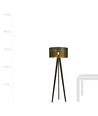 Aston LP1 Sort/Guld gulvlampe - Ø45 cm, E27, 230V, uden lyskilde
