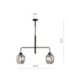 Lukka 2 Sort/Grafit pendellampe - Ø14 cm, E27, 230V, uden lyskilde