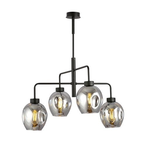 Lukka 4 Sort/Grafit pendellampe - Ø14 cm, E27, 230V, uden lyskilde