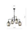 Lukka 4 Sort/Grafit pendellampe - Ø14 cm, E27, 230V, uden lyskilde