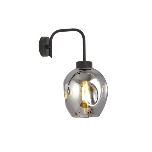 Lukka K1 Sort/Grafit væglampe - Ø14 cm, E27, 230V, uden lyskilde