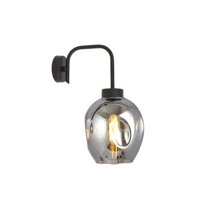 Lukka K1 Sort/Grafit væglampe - Ø14 cm, E27, 230V, uden lyskilde