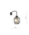Lukka K1 Sort/Grafit væglampe - Ø14 cm, E27, 230V, uden lyskilde