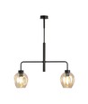 Lukka 2 Sort/Rav pendellampe - Ø14 cm, E27, 230V, uden lyskilde