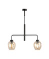Lukka 2 Sort/Rav pendellampe - Ø14 cm, E27, 230V, uden lyskilde