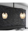 Lukka 2 Sort/Rav pendellampe - Ø14 cm, E27, 230V, uden lyskilde