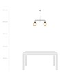 Lukka 2 Sort/Rav pendellampe - Ø14 cm, E27, 230V, uden lyskilde