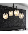 Lukka 4 Sort/Rav pendellampe - Ø14 cm, E27, 230V, uden lyskilde