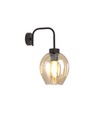 Lukka K1 Sort/Rav væglampe - Ø14 cm, E27, 230V, uden lyskilde