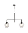 Lukka 2 Sort/Transparent pendellampe - Ø14 cm, E27, 230V, uden lyskilde