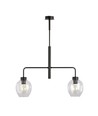 Lukka 2 Sort/Transparent pendellampe - Ø14 cm, E27, 230V, uden lyskilde