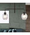Lukka 2 Sort/Transparent pendellampe - Ø14 cm, E27, 230V, uden lyskilde
