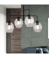 Lukka 4 Sort/Transparent pendellampe - Ø14 cm, E27, 230V, uden lyskilde