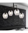 Lukka 4 Sort/Transparent pendellampe - Ø14 cm, E27, 230V, uden lyskilde