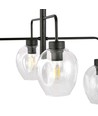 Lukka 4 Sort/Transparent pendellampe - Ø14 cm, E27, 230V, uden lyskilde