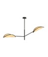 Vene 2 Sort/Rattan loftslampe - Ø12 cm, E14, 230V, uden lyskilde