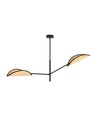 Vene 2 Sort/Rattan loftslampe - Ø12 cm, E14, 230V, uden lyskilde