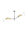 Vene 2 Sort/Rattan loftslampe - Ø12 cm, E14, 230V, uden lyskilde