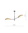 Vene 2 Sort/Rattan loftslampe - Ø12 cm, E14, 230V, uden lyskilde