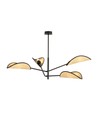 Vene 4 Sort/Rattan loftslampe - Ø12 cm, E14, 230V, uden lyskilde
