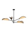 Vene 4 Sort/Rattan loftslampe - Ø12 cm, E14, 230V, uden lyskilde