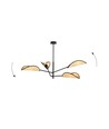 Vene 4 Sort/Rattan loftslampe - Ø12 cm, E14, 230V, uden lyskilde