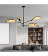 Vene 4 Sort/Rattan loftslampe - Ø12 cm, E14, 230V, uden lyskilde