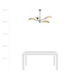 Vene 4 Sort/Rattan loftslampe - Ø12 cm, E14, 230V, uden lyskilde