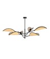 Vene 6 Sort/Rattan loftslampe - Ø12 cm, E14, 230V, uden lyskilde