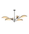 Vene 6 Sort/Rattan loftslampe - Ø12 cm, E14, 230V, uden lyskilde
