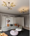 Vene 6 Sort/Rattan loftslampe - Ø12 cm, E14, 230V, uden lyskilde