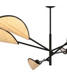 Vene 6 Sort/Rattan loftslampe - Ø12 cm, E14, 230V, uden lyskilde