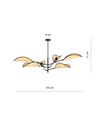 Vene 6 Sort/Rattan loftslampe - Ø12 cm, E14, 230V, uden lyskilde