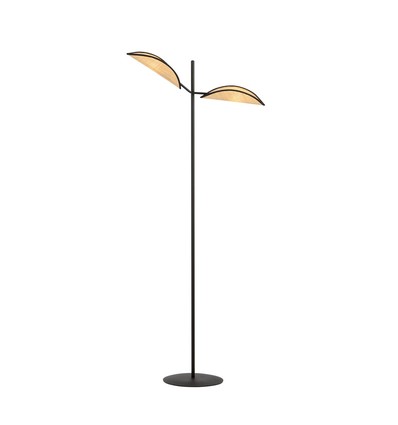 Vene LP2 Sort/Rattan gulvlampe - Ø12 cm, E14, 230V, uden lyskilde