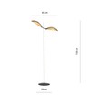 Vene LP2 Sort/Rattan gulvlampe - Ø12 cm, E14, 230V, uden lyskilde