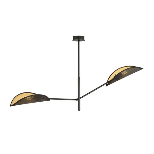 Vene 2 Sort/Guld loftslampe - Ø12 cm, E14, 230V, uden lyskilde