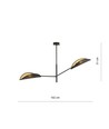 Vene 2 Sort/Guld loftslampe - Ø12 cm, E14, 230V, uden lyskilde