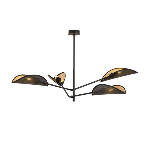 Vene 4 Sort/Guld loftslampe - Ø12 cm, E14, 230V, uden lyskilde