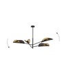 Vene 4 Sort/Guld loftslampe - Ø12 cm, E14, 230V, uden lyskilde