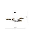 Vene 4 Sort/Guld loftslampe - Ø12 cm, E14, 230V, uden lyskilde