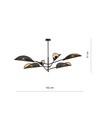 Vene 6 Sort/Guld loftslampe - Ø12 cm, E14, 230V, uden lyskilde