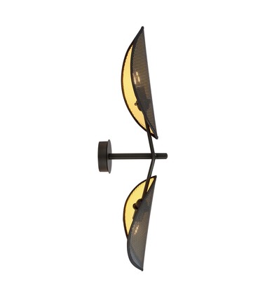 Vene K2 Sort/Guld væglampe - Ø12 cm, E14, 230V, uden lyskilde