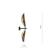 Vene K2 Sort/Guld væglampe - Ø12 cm, E14, 230V, uden lyskilde