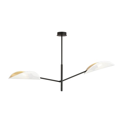 Vene 2 Hvid/Guld loftslampe - Ø12 cm, E14, 230V, uden lyskilde